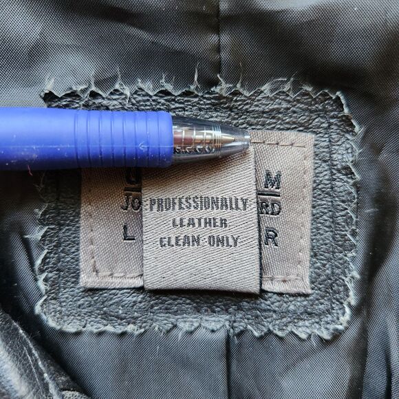 John Paul Richard Uniform Leather Black Jacket Women's Size 14 - Picture 6 of 8